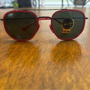 Ferrari Red edition Ray Ban sunglasses. These are brand new 52 frame BRAND NEW